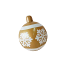 Boule de Noël Gonflable 48 x 65 cm Décoration Extérieure Géante avec Motif de Flocons de Neige Ornement Suspendu pour Fête de Noël 4