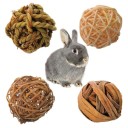 Boule en rotin pour rongeurs 4 pcs 3