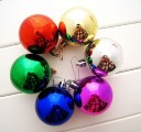 Boules de Noël colorées 12 pcs 2