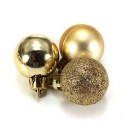 Boules de Noël dorées 24 pcs 2