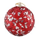 Boules de Noël rouges 4 pcs 3