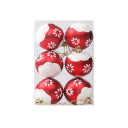 Boules de Noël rouges 6 cm 6 pcs 7