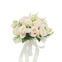 Bouquet de mariage artificiel arrangement rose réaliste 25x22 cm fleurs décoratives pour la mariée cérémonie photographie et décoration de mariage 2
