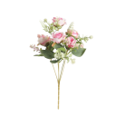 Bouquet decorativo artificiale di fiori su stelo 30 cm in tessuto e plastica, composizione realistica per decorazione d'interni e arredamento 5