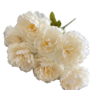 Bouquet di peonie artificiali a fiori pieni 42 cm plastica + tessuto fiore decorativo mazzo per vaso per matrimoni interni e decorazioni 5