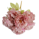 Bouquet of Artificial Peonies Full Flowers 42 cm Plastic + Fabric Decorative Flower Bunch for Vases for Weddings, Interiors and Decorations 2