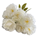 Bouquet of Artificial Peonies Full Flowers 42 cm Plastic + Fabric Decorative Flower Bunch for Vases for Weddings, Interiors and Decorations 8