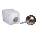 Bouteille de dissolvant avec couvercle en métal 200 ml boîte en plastique blanche avec bouchon doseur pour usage cosmétique 3