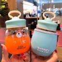 Bouteille de voyage pour enfants avec ours en peluche 1