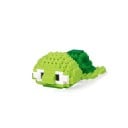Bouwset kleine groene schildpad 5,5 x 9 x 3,5 cm Schattig zeefiguur van blokken Fijne groene tinten Kleurrijk decoratief model 1