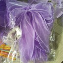 Bow Garland with Decorative Bows 2 m Polyester Hanging Garland with Bows Wall, Shelf or Party Decoration 3