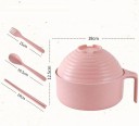 Bowl Set with Strainer, Chopsticks and Cutlery 18 x 12.5 cm Noodle Bowl and Serving Dishes for Preparation and Dining 6