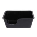 Box pro plazy do terária Černý plastový úkryt s půlkruhovým vstupním otvorem a zaoblenými rohy Rozměr 13,8 x 9,5 x 6 cm Pro klidný odpočinek 1