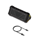 Boxă Bluetooth pentru exterior, 40W, impermeabilă IPX7, sunet stereo, bas suplimentar, lumină RGB, Micro SD, USB-C, FLAC, APE, 3700 mAh 3