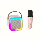Boxă karaoke portabilă cu microfon wireless, sistem de eliminare a sunetului, Bluetooth 5.3 DSP, efecte LED, autonomie baterie de până la 10 ore, cântat fără cabluri 7