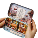 Boxed DIY Wooden Dollhouse 3D Model Theatre with Furniture Cute Decoration Assembly Toy Creative Gift 2