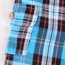Boys' Checked Shorts - Blue 4