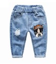 Boys' Jeans with Dog Cartoon - Blue 1