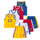 Boys' Sports Set Vest and Elasticated Shorts Number 23 V Neck Lightweight Summer Training Outfit 6