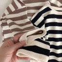 Boys' Striped Long Sleeve T-Shirt with Round Neck Cotton Top for Boys 4