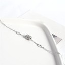 Bracciale a catena da donna con anelli e perla 5