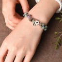 Bracciale a pallini da donna con fiori 4
