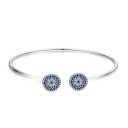 Bracciale aperto da donna con pietre blu 1