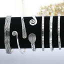 Bracciale aperto da donna con spirale 4