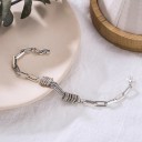 Bracciale da donna con grandi anelli e cerchi 4