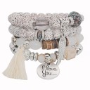 Bracciale da donna con perline 4 pz J117 5