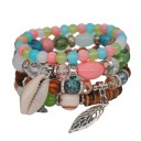 Bracciale da donna con perline 4 pz J117 9