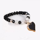 Bracciale da donna con perline a forma di cuore H351 4
