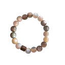 Bracciale da donna con perline in pietra naturale e legno Taglia universale Accessorio di moda elegante per l'uso quotidiano 3
