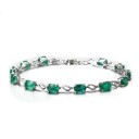 Bracciale da donna con pietre verdi 1