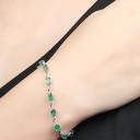Bracciale da donna con pietre verdi 2