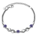 Bracciale da donna infinito e pietre 2