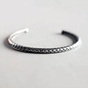 Bracciale da donna intrecciato aperto 1