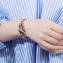 Bracciale da donna massiccio con pietre 1