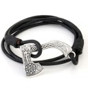 Bracciale da uomo in pelle con ascia 23