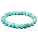 Bracciale di perle in imitazione di amazonite Perle rotonde lucide in tonalità blu-verdi Gioiello per uso quotidiano e come regalo 3