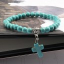 Bracciale di perline con croce 1
