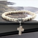 Bracciale di perline con croce 5