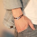 Bracciale in corda anelli uniti H487 1