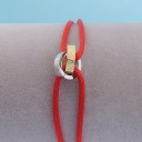 Bracciale in corda con cerchi uniti 11