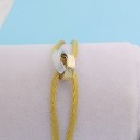 Bracciale in corda con cerchi uniti 15