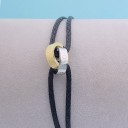 Bracciale in corda con cerchi uniti 18