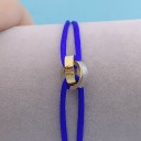 Bracciale in corda con cerchi uniti 21
