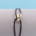 Bracciale in corda con cerchi uniti 22