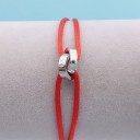 Bracciale in corda con cerchi uniti 25
