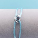Bracciale in corda con cerchi uniti 28